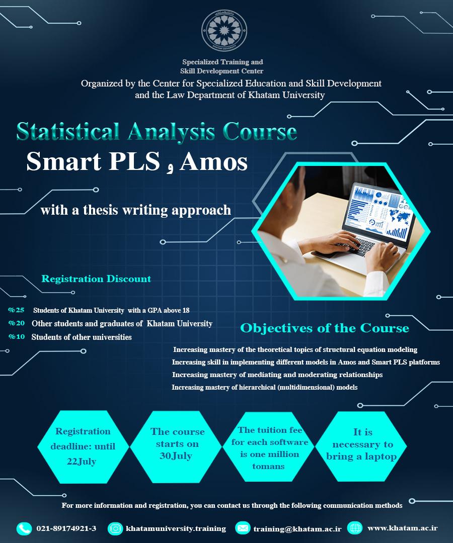 A Statistical Analysis Course at Khatam University (Smart PLS, Amos)